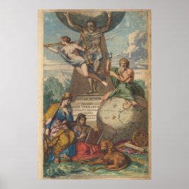 ヴィンテージアトラスイラストレーション ポスター