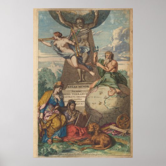 ヴィンテージアトラスイラストレーション ポスター (正面)