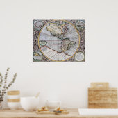 ヴィンテージアトラス世界地図 ポスター (キッチン)