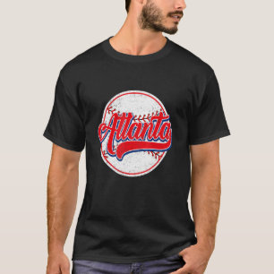 ヴィンテージアトランタシティスケープ野球男性へ女子 Tシャツ