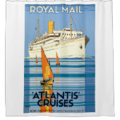 ヴィンテージアトランティス海ライナー走行シャワーカーテン シャワーカーテン (正面)