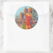 ヴィンテージアトランティックシティイメージ ラウンドシール (バッグ)