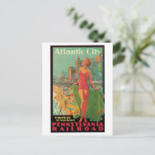 ヴィンテージアトランティックシティトラベルアド ポストカード (スタンド正面)