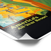 ヴィンテージアトランティックシティ旅行ポスター フォトプリント (角)