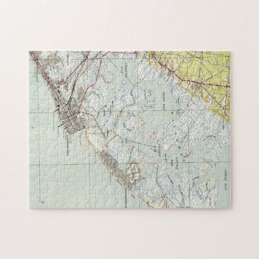 ヴィンテージアトランティックシティNJの地図(1941年) ジグソーパズル (横)