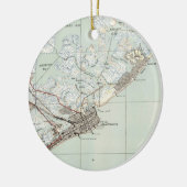 ヴィンテージアトランティックシティNJの地図(1941年) セラミックオーナメント (左)