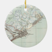 ヴィンテージアトランティックシティNJの地図(1941年) セラミックオーナメント (裏面)