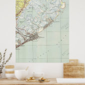 ヴィンテージアトランティックシティNJの地図(1941年) ポスター (キッチン)