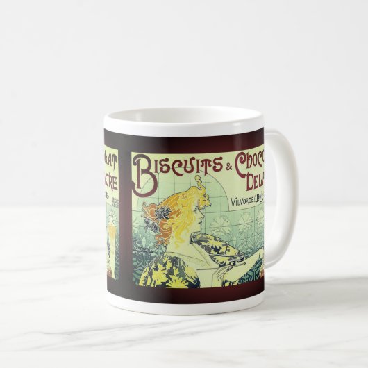 ヴィンテージアドビスケットチョコレートデリーカー コーヒーマグカップ (正面右)