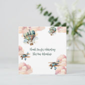 ヴィンテージアドベンチャーが男の赤ちゃんシャワーを開始 サンキューカード (スタンド正面)