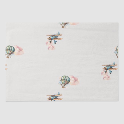 ヴィンテージアドベンチャーが男の赤ちゃんシャワーを開始 薄葉紙 (正面)