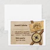 ヴィンテージアドベンチャーウェディングレスポンスカードv5 招待状 (正面/裏面)