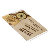 ヴィンテージアドベンチャーウェディング日付磁石を保存 マグネット (右側)