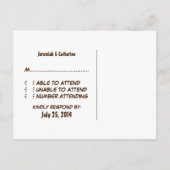 ヴィンテージアドベンチャーウェディングRSVPポストカード インビテーションポストカード (裏面)