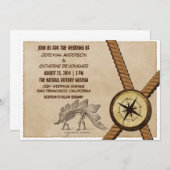 ヴィンテージアドベンチャー結婚式招待状バージョン2 招待状 (正面/裏面)