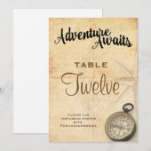 ヴィンテージアドベンチャー トラベル ウェディング テーブルナンバー (正面/裏面)