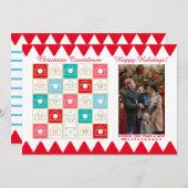 ヴィンテージアドベントカレンダーのクリスマスフォト シーズンカード (正面/裏面)