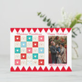 ヴィンテージアドベントカレンダーのクリスマスフォト シーズンカード (スタンド正面)