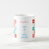 ヴィンテージアドベントカレンダーパーソナライズされたコーヒーマグ コーヒーマグカップ (中央)