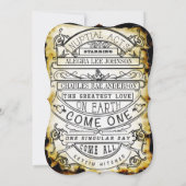 ヴィンテージアドモダンタイポグラフィ結婚ズ 招待状 (裏面)