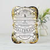 ヴィンテージアドモダンタイポグラフィ結婚ズ 招待状 (スタンド正面)