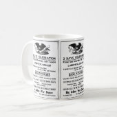 ヴィンテージアド7月4日4th独立記念日 コーヒーマグカップ (正面左)