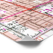 ヴィンテージアナハイム&ガーデングローブCAマップ(1965) ポスター (角)