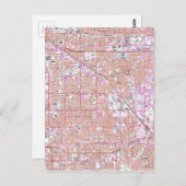 ヴィンテージアナハイム&ガーデングローブCAマップ(1965) ポストカード (正面/裏面)