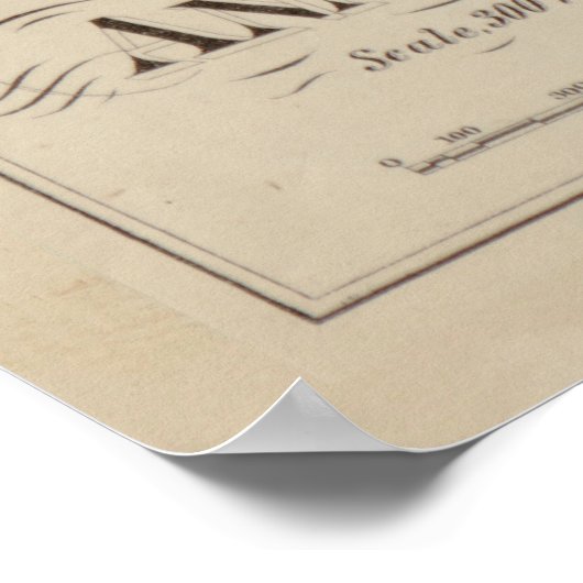 ヴィンテージアナポリスMDの地図(1878) ポスター (角)