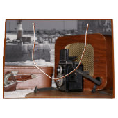 ヴィンテージアナログカメラレコーダー ラージペーパーバッグ (正面)