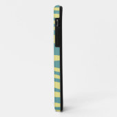 ヴィンテージアニマルプリントシマウマの皮(黄、青) Case-Mate iPhoneケース (裏面/左)