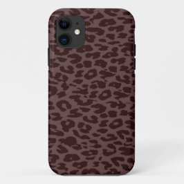 ヴィンテージアニマルプリントヒョウ（ダークブラウン） iPhone 11 ケース