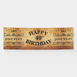 ヴィンテージアニーエイジ誕生日デザイン 横断幕