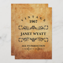 ヴィンテージアニーエイジ誕生日招待状