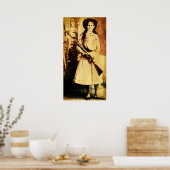 ヴィンテージアニーオークリー油グランジポスター ポスター (キッチン)