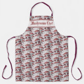 ヴィンテージアハラタケ赤と白のフローラ エプロン (正面)