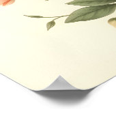 ヴィンテージアハラタケ赤と白のフローラ ポスター (角)