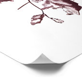 ヴィンテージアハラタケ赤と白のフローラ ポスター (角)