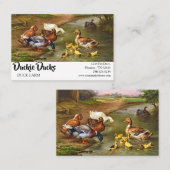 ヴィンテージアヒルとアヒルの家畜 名刺 (正面/裏面)
