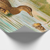 ヴィンテージアヒルの池で2デコパージュ ラッピングペーパー (角)