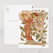 ヴィンテージアビクトリアンート、バラバイウォルタークレーン ポストカード (正面/裏面)