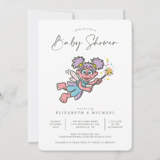 ヴィンテージアビーカダビーベビーシャワー招待状 招待状 (正面)