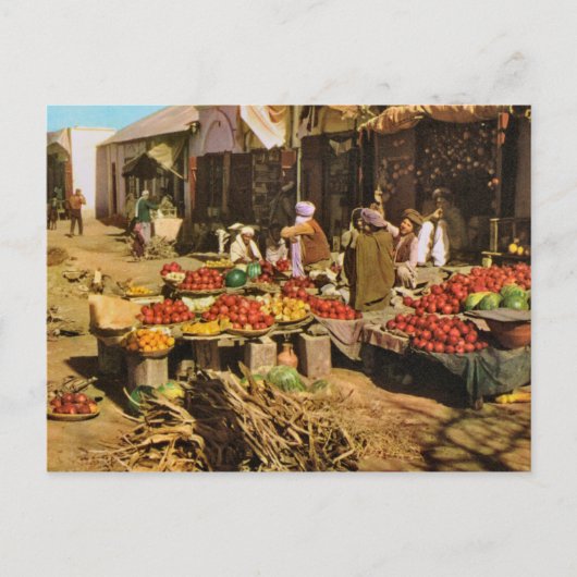 ヴィンテージアフガニスタンのカンダハルの場外市場 ポストカード (正面)