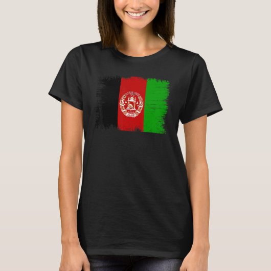 ヴィンテージアフガニスタン国旗アフガン独立記念日 Tシャツ (正面)