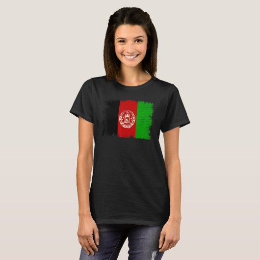 ヴィンテージアフガニスタン国旗アフガン独立記念日 Tシャツ (正面フル)