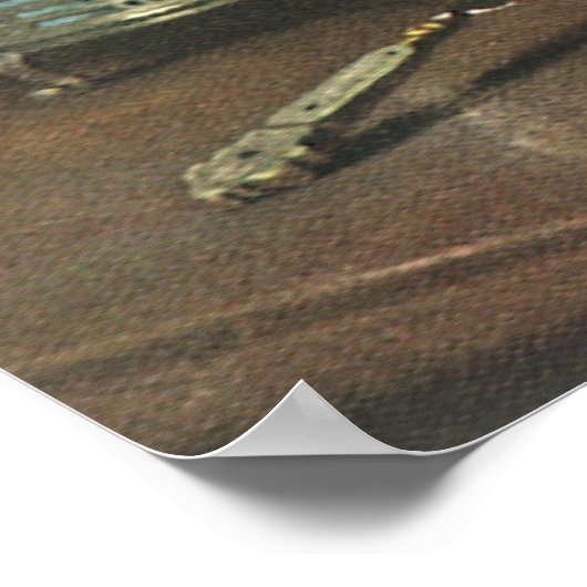 ヴィンテージアフタヌーンコーヒー,ケーキ,紅茶と花 ポスター (角)