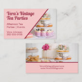 ヴィンテージアフタヌーンティーパーティー 名刺 (正面/裏面)