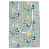 ヴィンテージアフタヌーンティー&バラパタン・オン・アクア ミディアムペーパーバッグ (裏面)