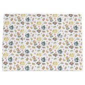 ヴィンテージアフタヌーンティー&バラパターンの白 ラージペーパーバッグ (正面)