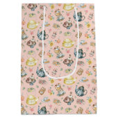 ヴィンテージアフタヌーンティー&バラパターンオンピーチ ミディアムペーパーバッグ (裏面)